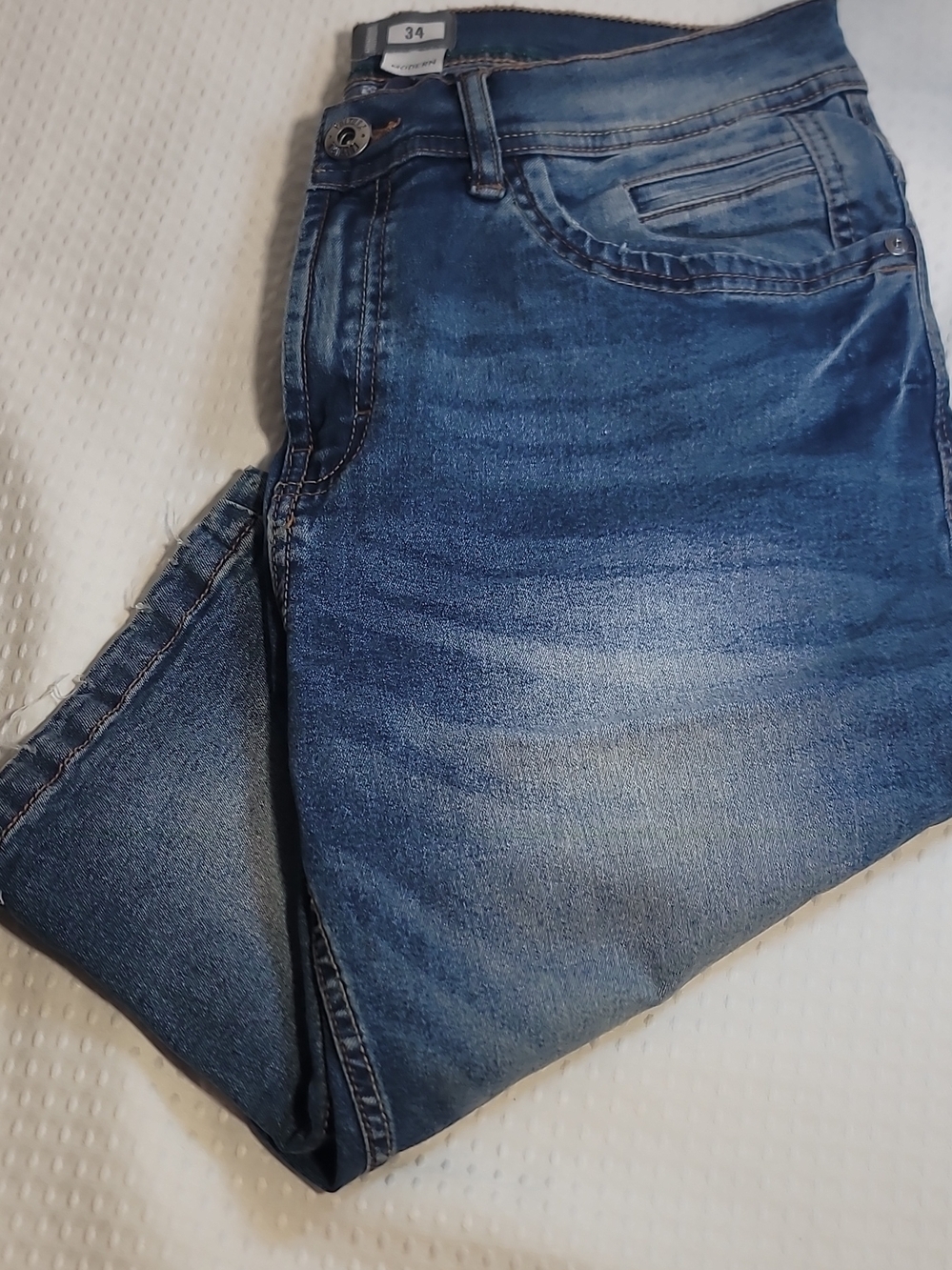 Men's Blue Washed Denim Jeans